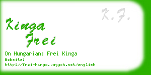 kinga frei business card